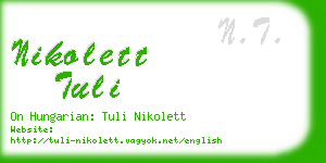 nikolett tuli business card